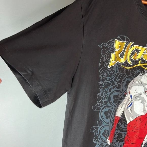 MARTIAL ARTS Born To Be Muay Thai Mens Black Graphic Crewneck T-Shirt Gold XXL - Picture 6 of 11